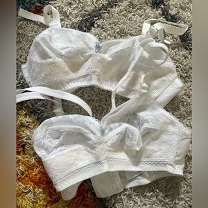 Bundle of (2) c. 1950s-1960s Figuerettes Bras — Blue Butterfly, New in Bag, 34CC